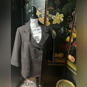 Semantiks Short Wool Jacket P Multicolor Browns Front Pockets & 3 Buttons